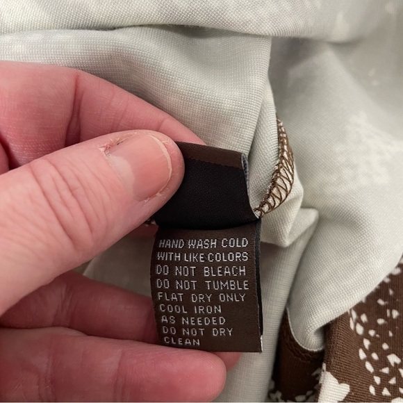 J. McLaughlin Brown & Cream Snakeskin Print Stretch Knit Straight Skirt Size 8 - Picture 9 of 10